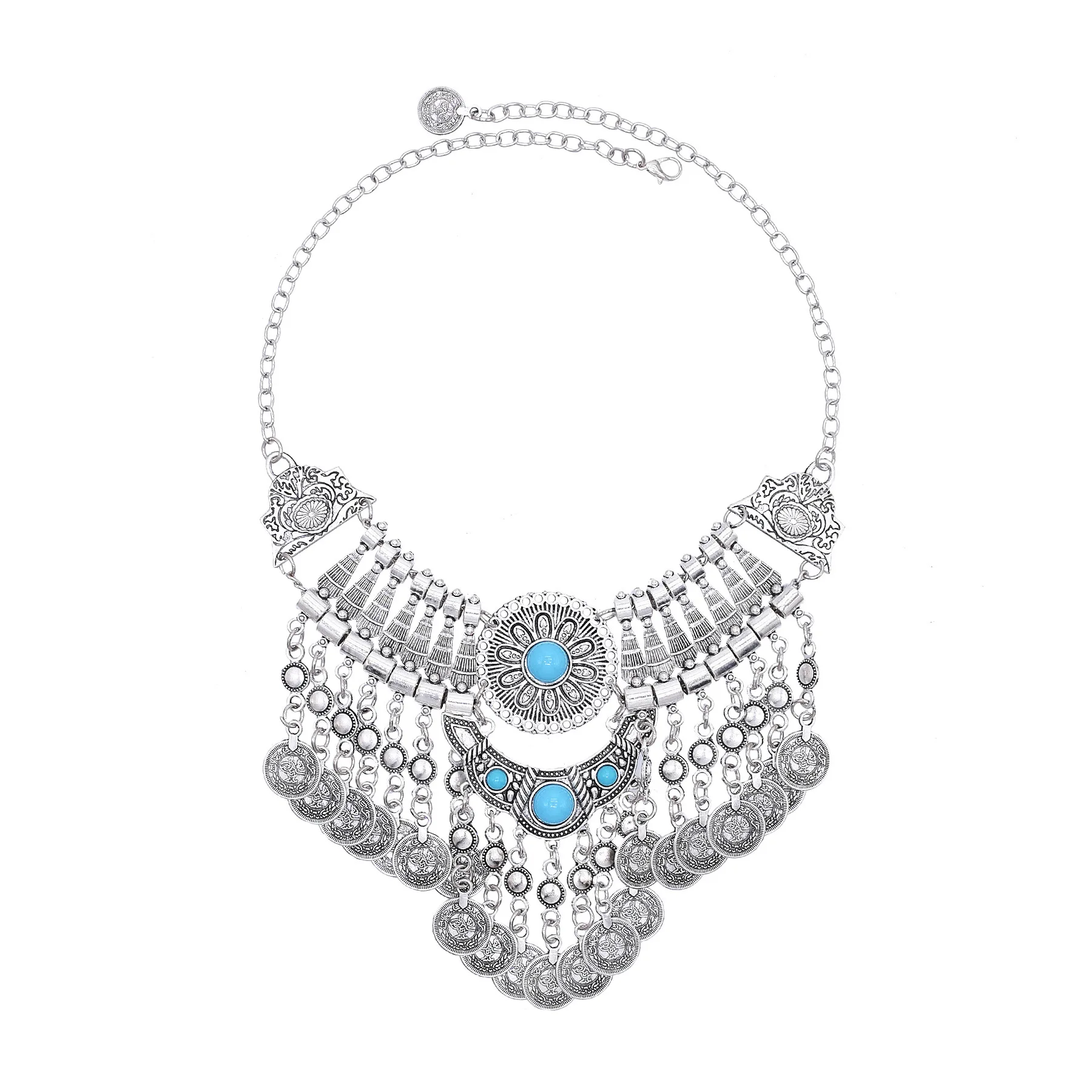 Vintage Silvery Alloy Carved F - Ethnic Fashion Pakistan 评论和价格