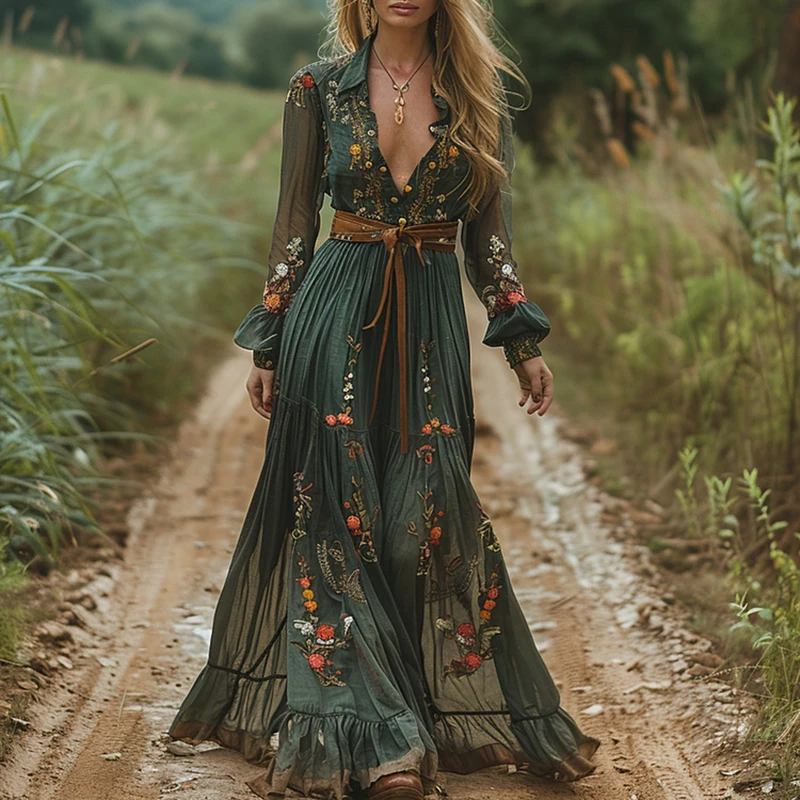 Ethnic Fashion Floral Print Vi - Ethnic Boho Fashion 评论和价格