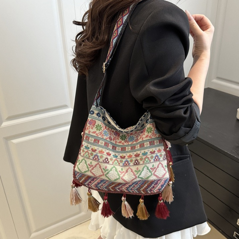 Bohemian Ethnic Pattern Tassel - Ethnic Boho Fashion 评论和价格
